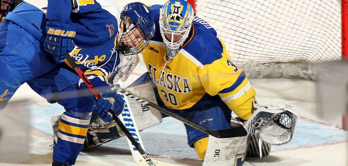 Gustavs Dāvis Grigals. Foto: Twitter/@WCHA_MHockey